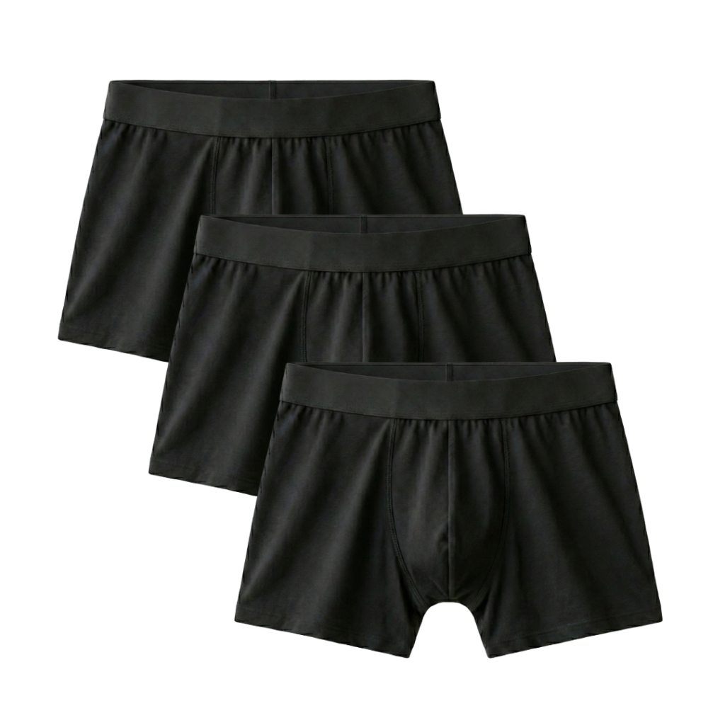 PACK FONDO TRANSPARENTE pack 3 unidades boxer negro