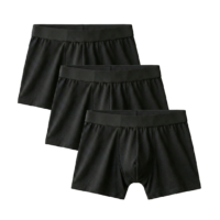 PACK FONDO TRANSPARENTE pack 3 unidades boxer negro